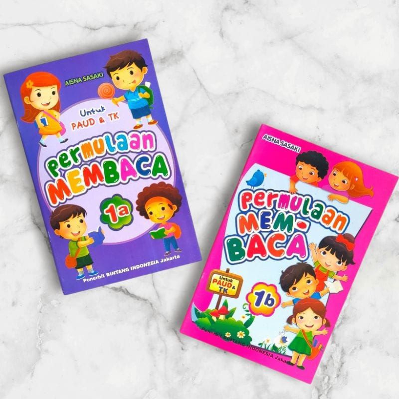 

Buku Tk Permulaan Membaca jilid 1A dan 1B 32 halaman Untuk Paud Dan Tk