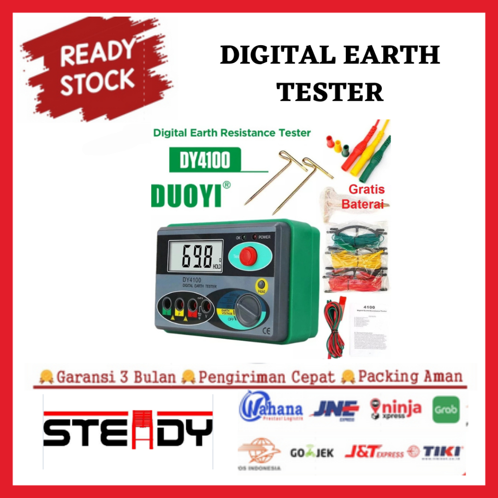 Ground Resistance Tester DUOYI Earth Tester Alat Pengukur Resistansi Tanah