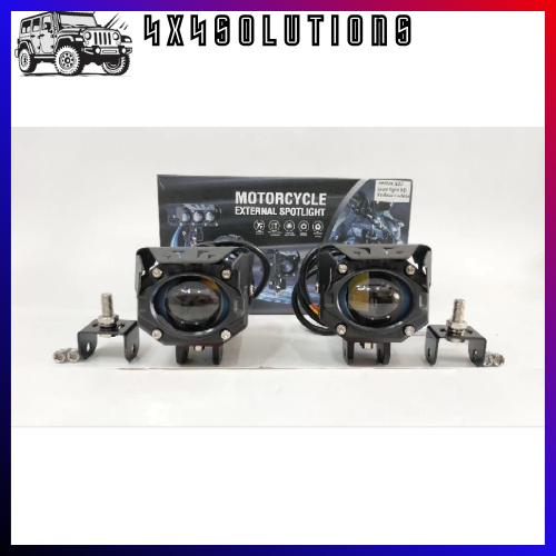 Aeslux | Lampu Sorot Tembak | Aeslux S22 LED Laser gun 9D Putih Kuning | Lampu kabut | lampu motor l