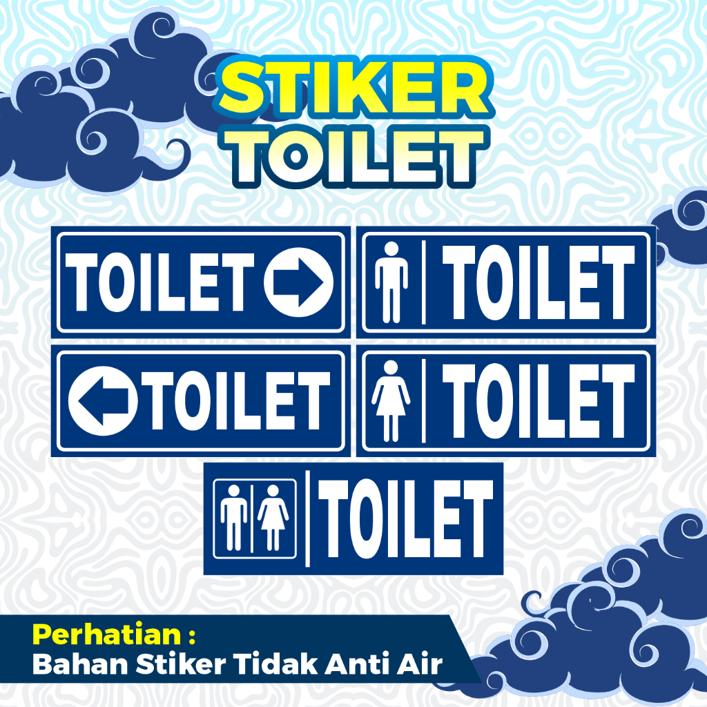 Stiker Arah Toilet