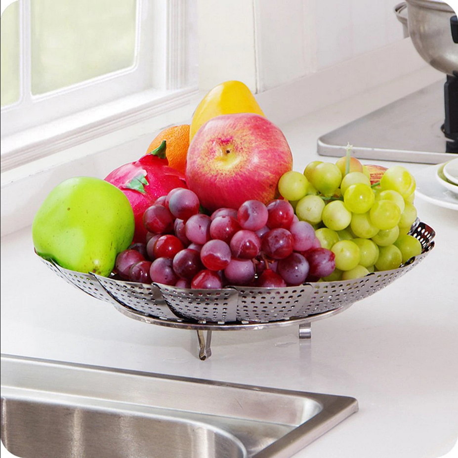 Alat Kukusan Stainless Kukusan Stainless Steamer Flexibel  Kukusan Panci Steamer Kukusan