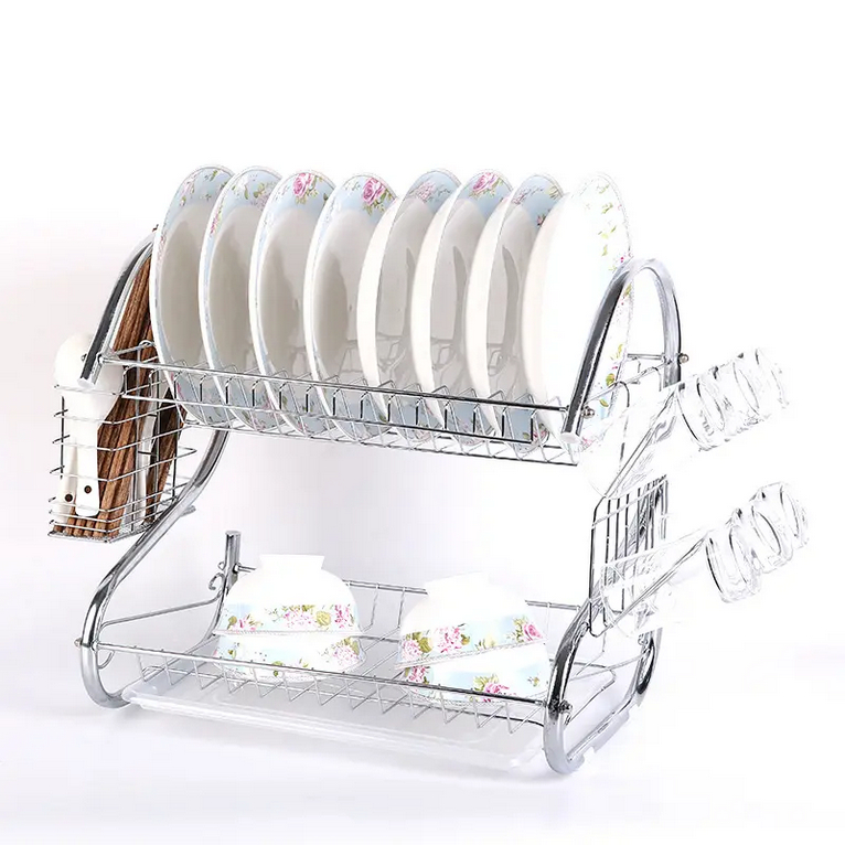 Rak Piring Dapur Rak Piring Estetik Dapur Rak Piring Mini Stainless Steel