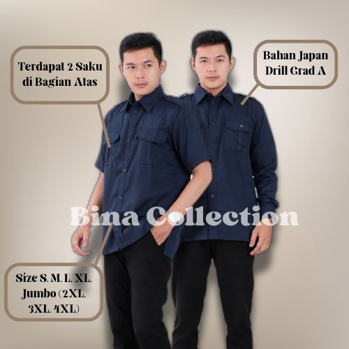 Baju Dinas Biru Dongker Pns Pria Baju Pdh Seragam Pns Baju Pns PDH pria Biru Dongker panjang/pendek