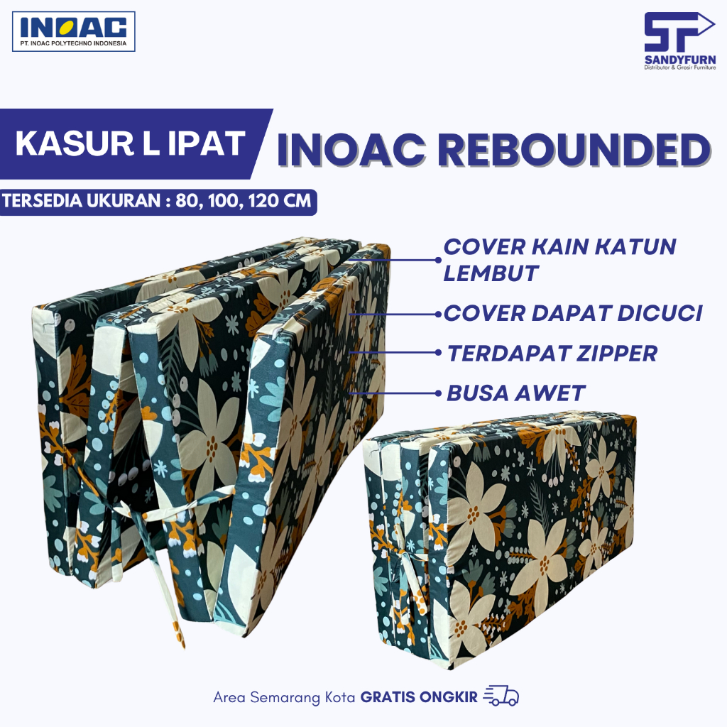 INOAC - Kasur Busa Lipat 4 - Tebal 5cm