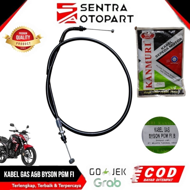 Kabel gas kabel tali gas A&B Byson PGM FI Kanmuri