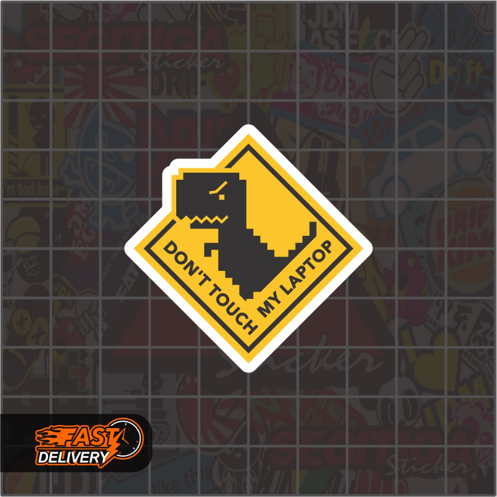 

Sticker Don't Touch My Laptop Ukuran 5 x 5 Cm