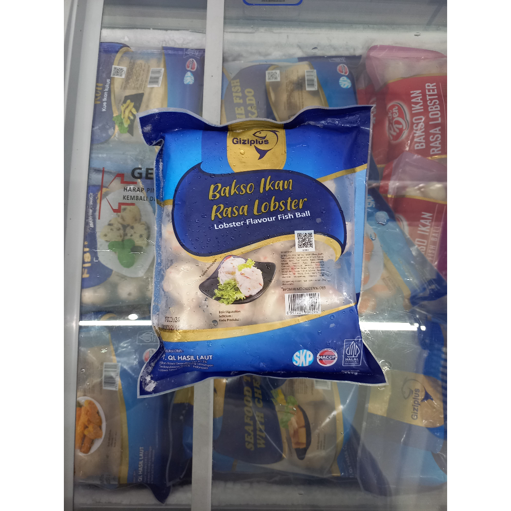 

Frozenfood GIZIPLUS Bakso Ikan Rasa Lobster 500gr