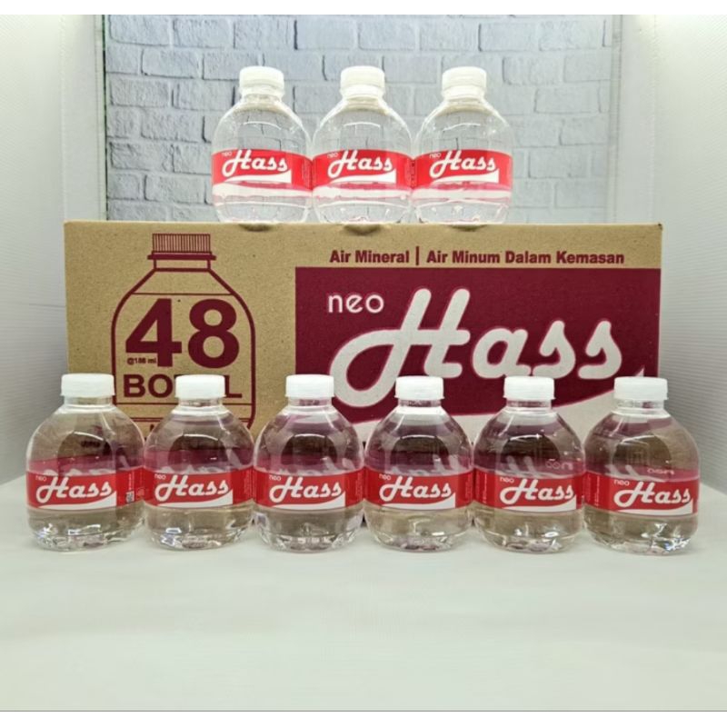 

Air Mineral Neo Hass Botol Gemoy Mini 188 ml 1 dus isi 48 Botol