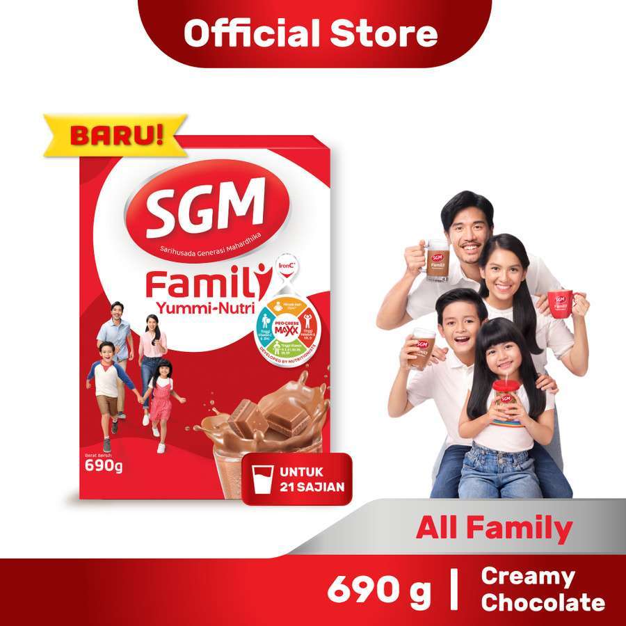 

SGM YUMMI NUTRI COKELAT 690 GR - RAJA SUSU
