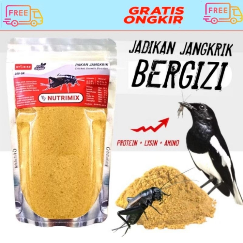 NUTRIMIX JANGKRIK PAKAN JANGKRIK  PAKAN BURUNG MURAI KACER