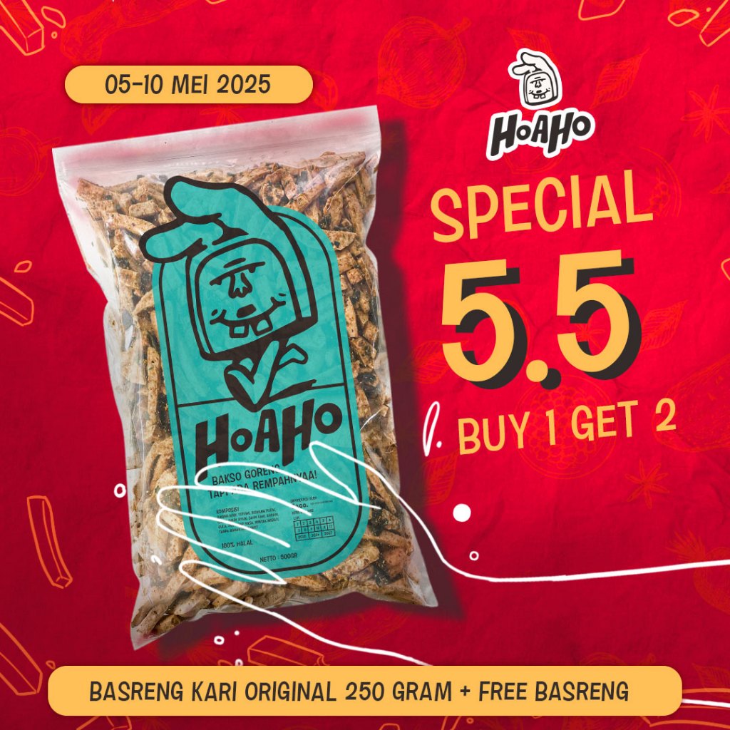 

HOAHO Basreng Stik Bakso Goreng Kari Original 250 Gram