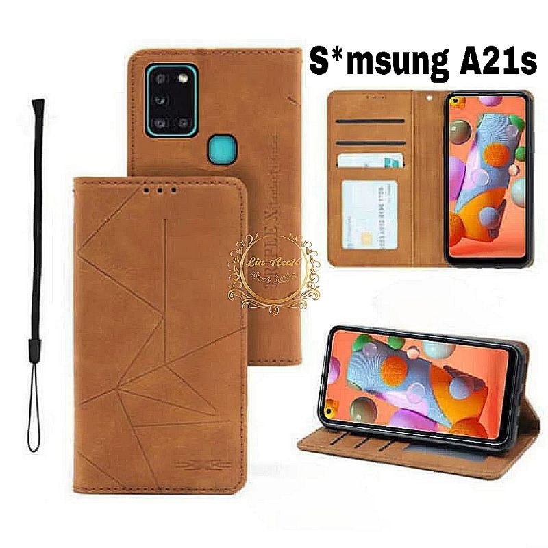Casing Samsung A21s Case Flip Magnet Cover Penutup Smartphone