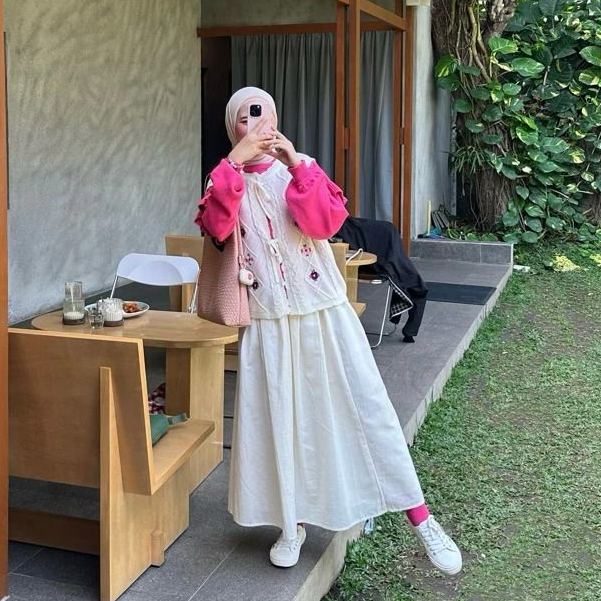 CANIA LINEN SKIRT / ROK LINEN SKIRT / CANIA SKIRT LINEN UP TO JUMBO