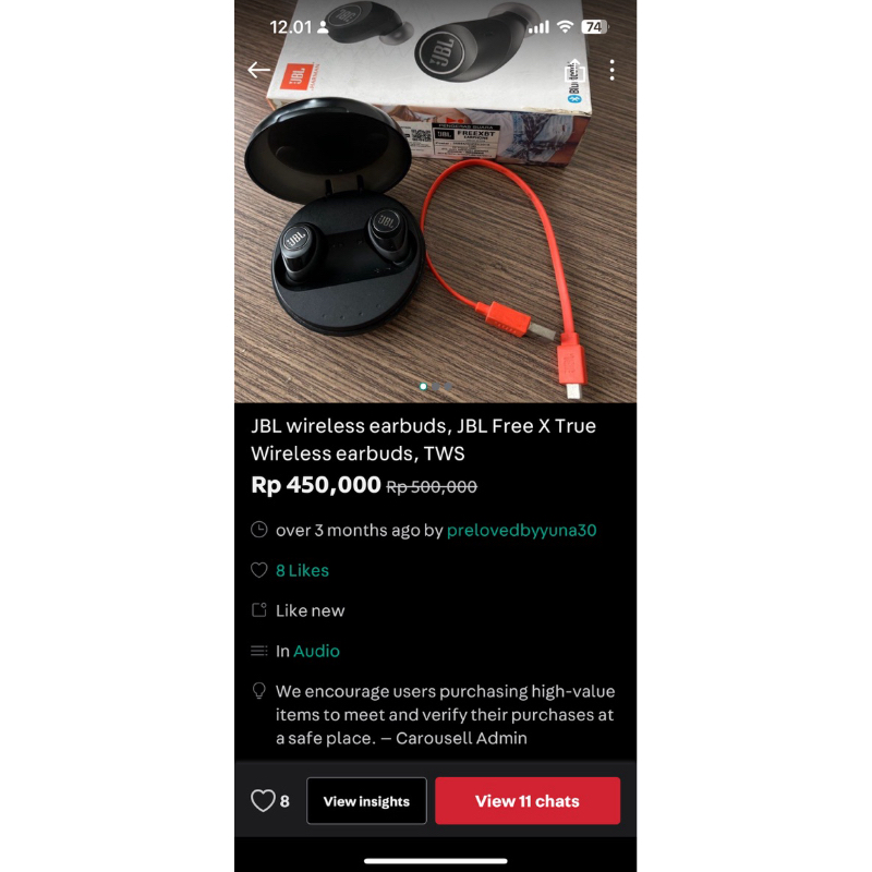 JBL wireless earbuds