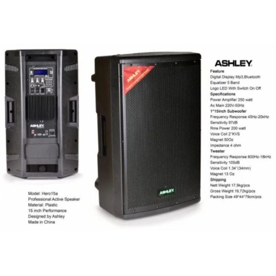 SPEAKER ACTIVE ASHLEY HERO15PRO 15 INCH ACTIVE