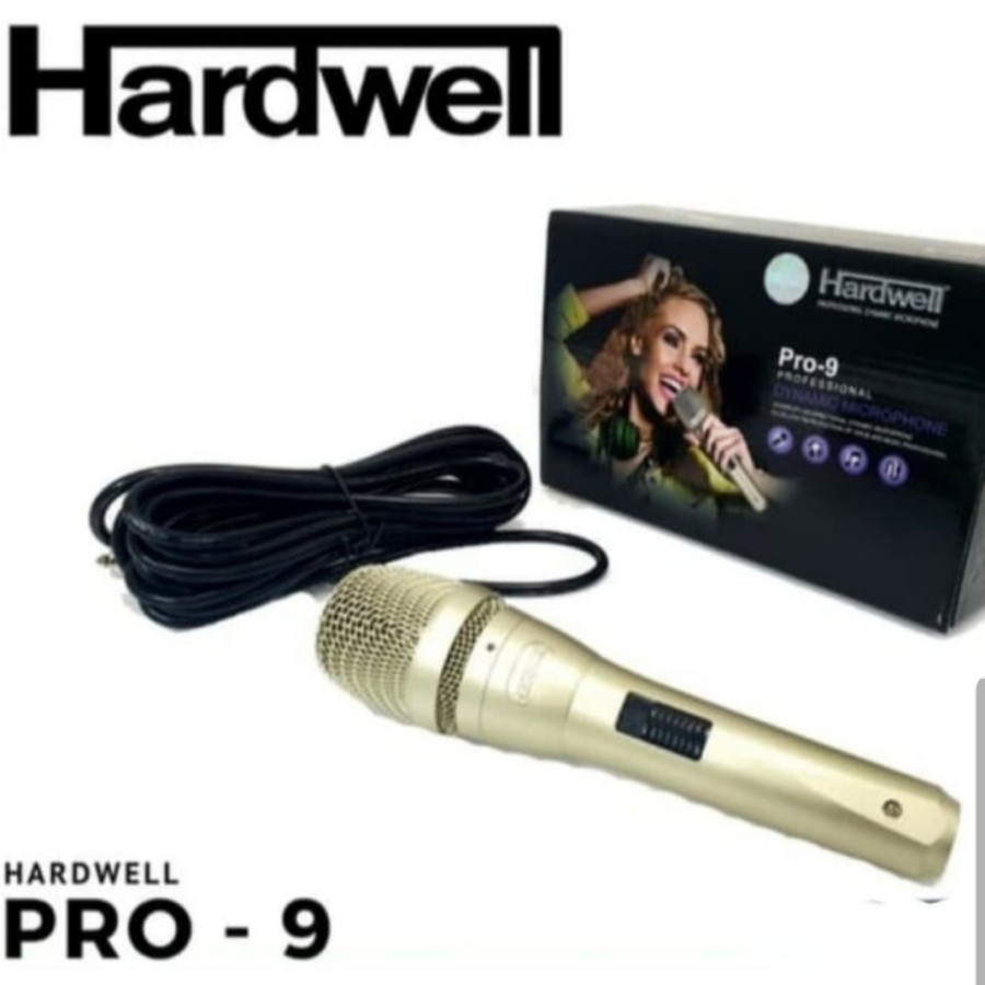 Microphone Mic Kabel HARDWELL PRO 9 New Mic Kabel Terbaik original