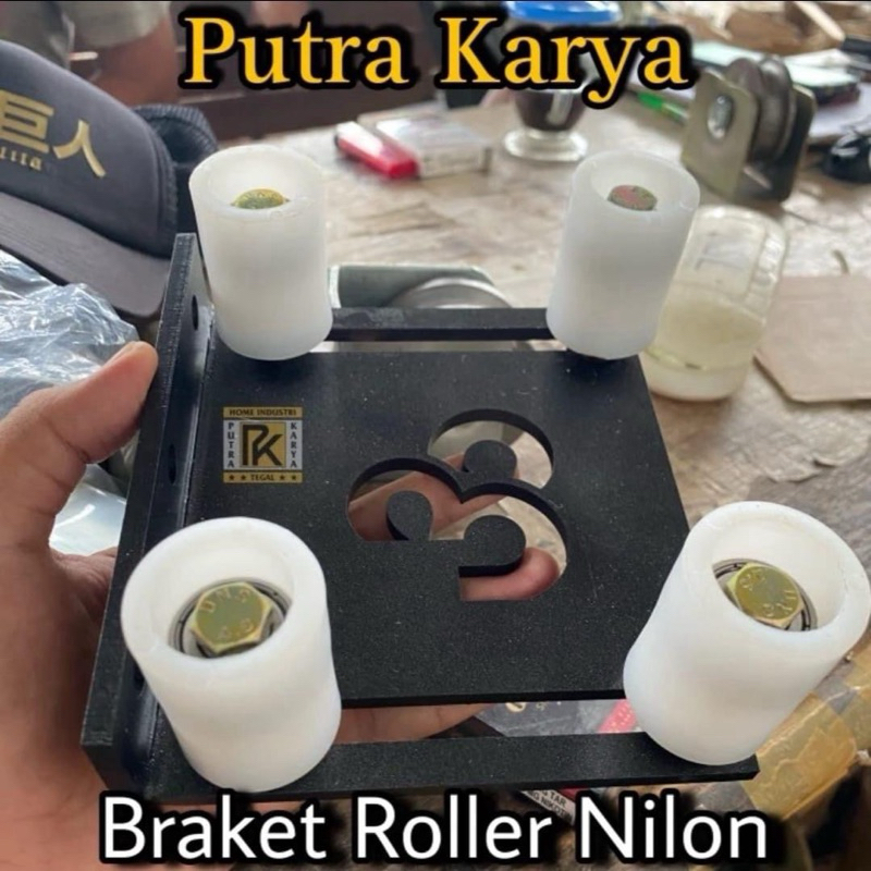 Braket Roller Nilon Rumah Roda Atas Penuntun Pintu Pagar Dorong Sleding Berkualitas