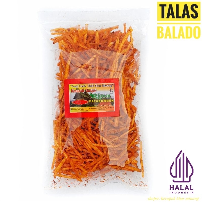 

Kerupuk Talas Lidi Pedas Balado Khas Padang