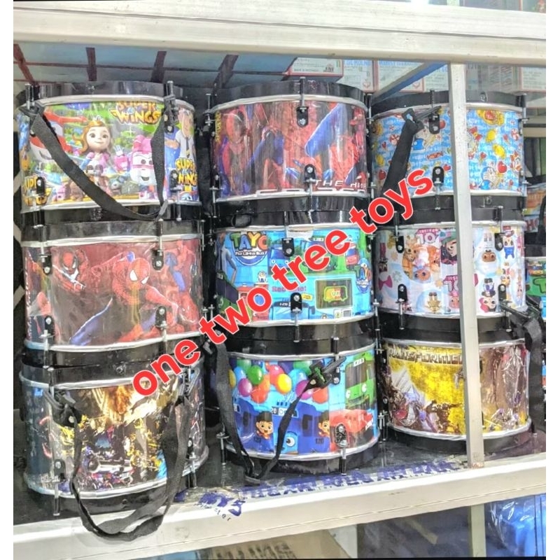 (BISA COD) PROMO MAINAN ANAK DRAM BESI BESAR + 2PCS STIK DRAM BESI BESAR