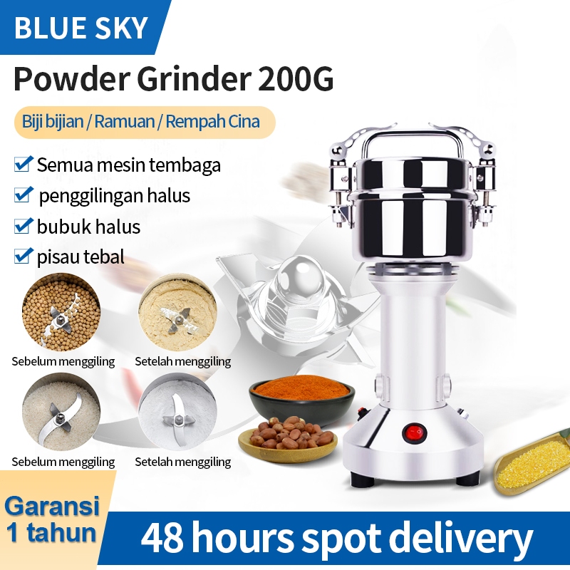 BLUE SKY MESIN PENEPUNG LISTRIK POWDER GRINDER GILING BUMBU KERING PENGGILING BUMBU GILING TEPUNG