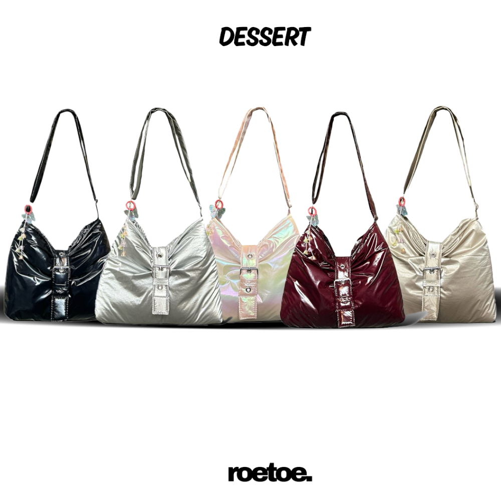 Dessert slingbag puffy with charm | Tas slempang 2 in 1 | Tas bahu by roetoe