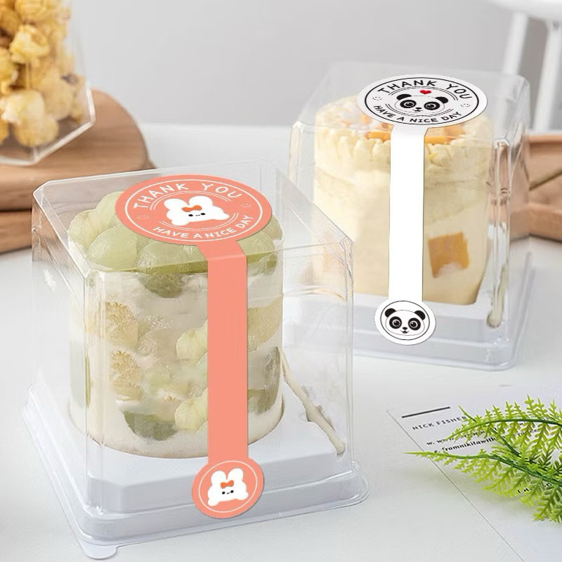 

ToserbaZhag - Sticker Panjang Segel Makanan Cake Stiker Thank You 100Pcs