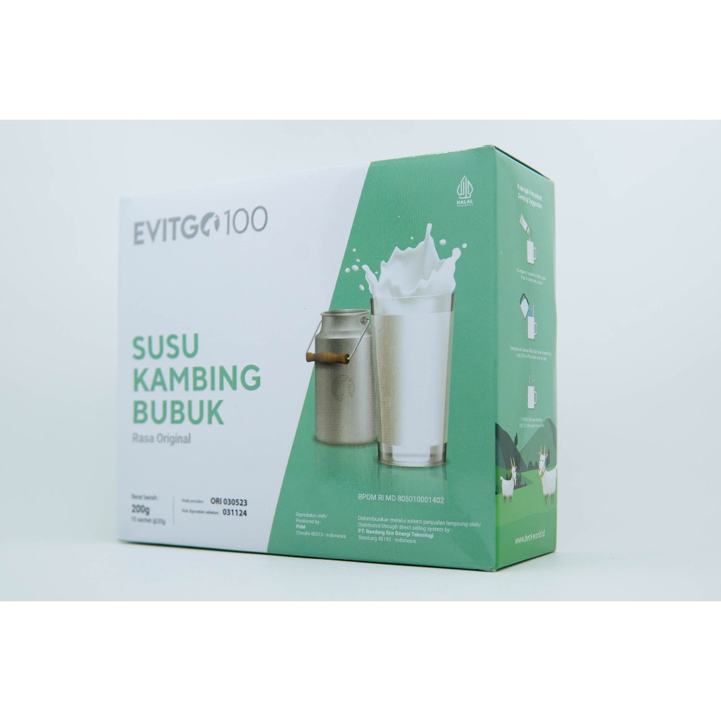 

EVITGO 100 - Susu Kambing Bubuk 90% Asli | Cegah Maag, Jantung, Darah Tinggi, dan Nyeri Sendi