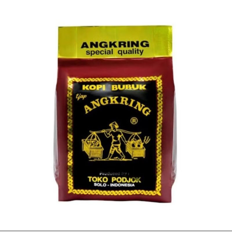 

Kopi Hitam tjap Angkring Khas Solo 400 gram 1pcs |Khas Kopi Podjok Pasar gede