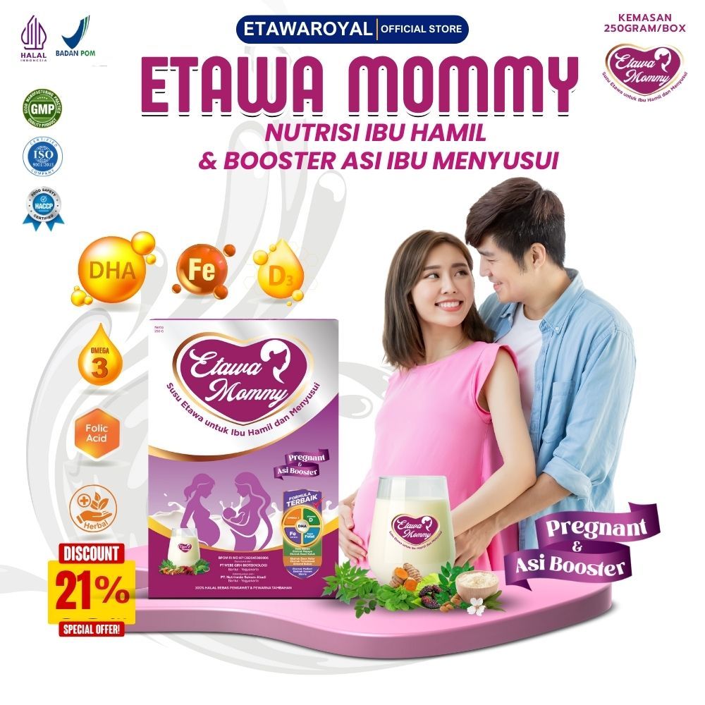 

Etawamommy Susu Memperbanyak ASI untuk ibu Menyusui paket 1 box kemasan 250gram