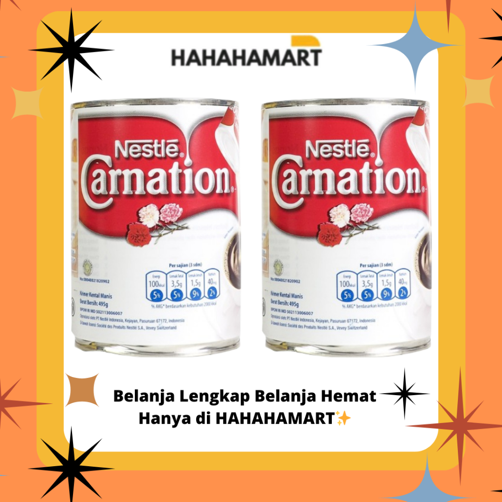 

Susu Krimer Kental Manis Carnation 488gr Atau 495gr Isi 2 Pcs