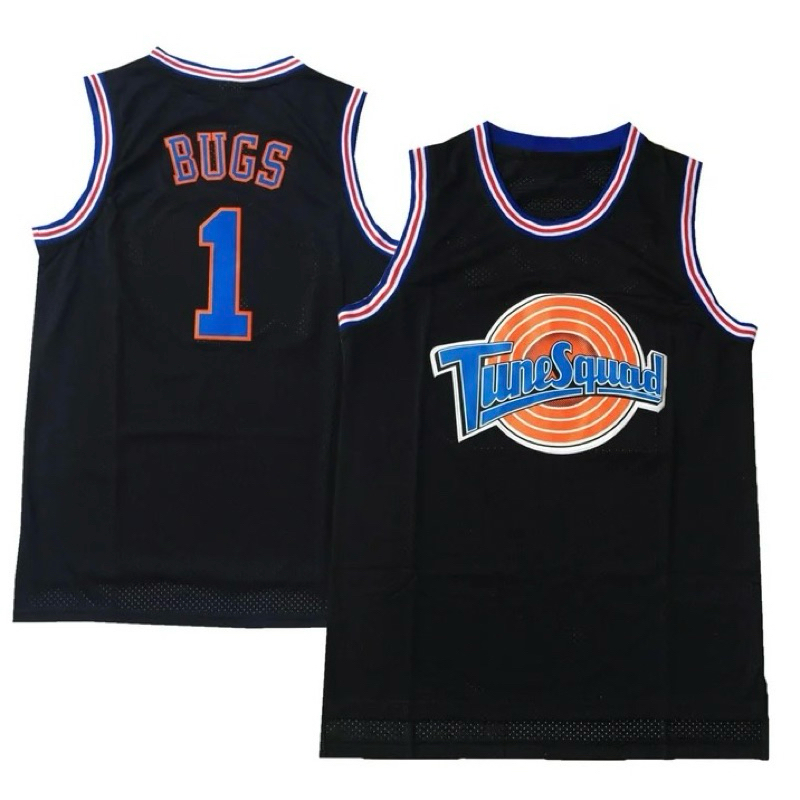 BORDIR IMPORT JERSEY BAJU BASKET CLASSIC HWC SPACEJAM TUNESQUAD #1 BUGS BUNNY HITAM