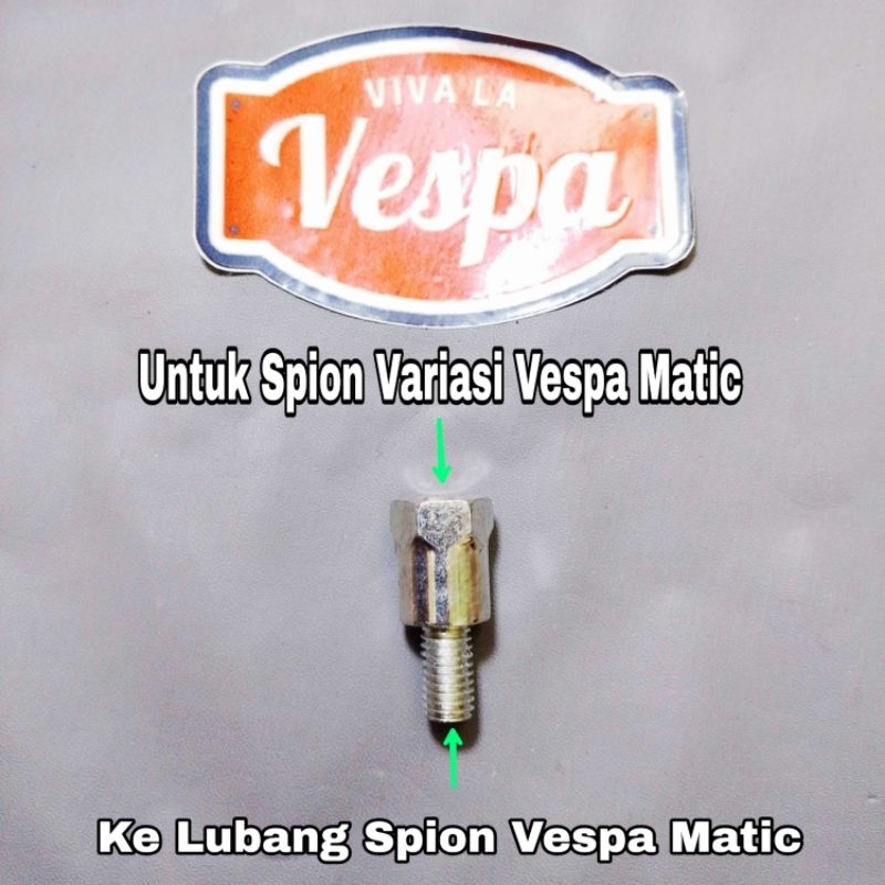 Sambungan Adaptor Spion Vespa Metik Matic Sprint Primavera LX S V2 V3 Iget