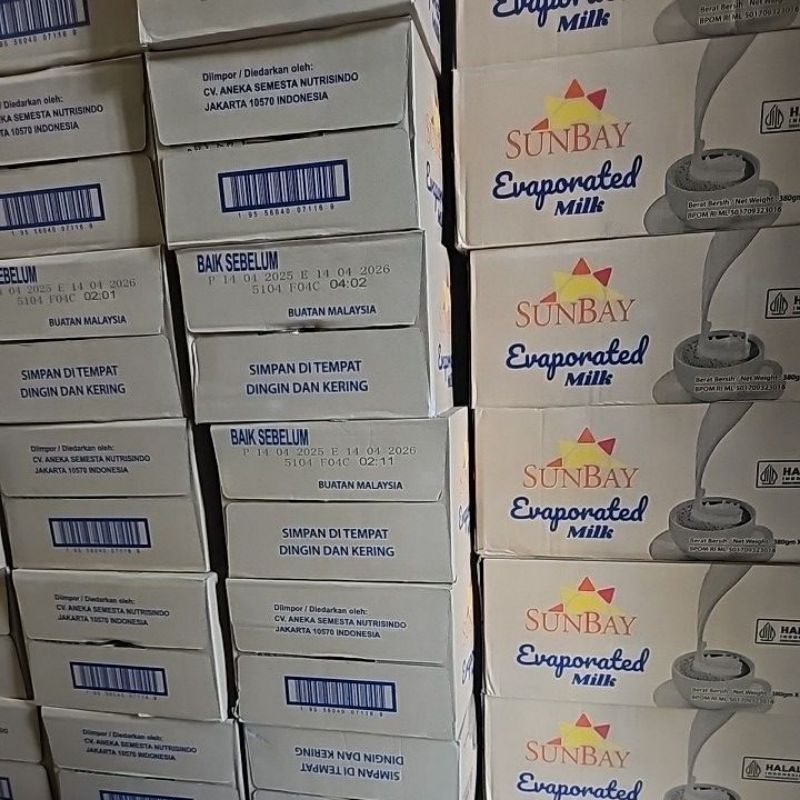 

Sunbay Evaporated Milk Susu Sunbay Evaporasi perdus[isi 48 kaleng]