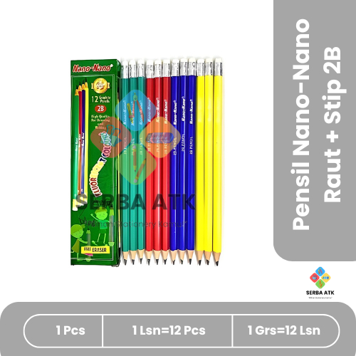 

[12 psc] Pensil Nano-Nano 2B/Voxy 2B sudah di raut