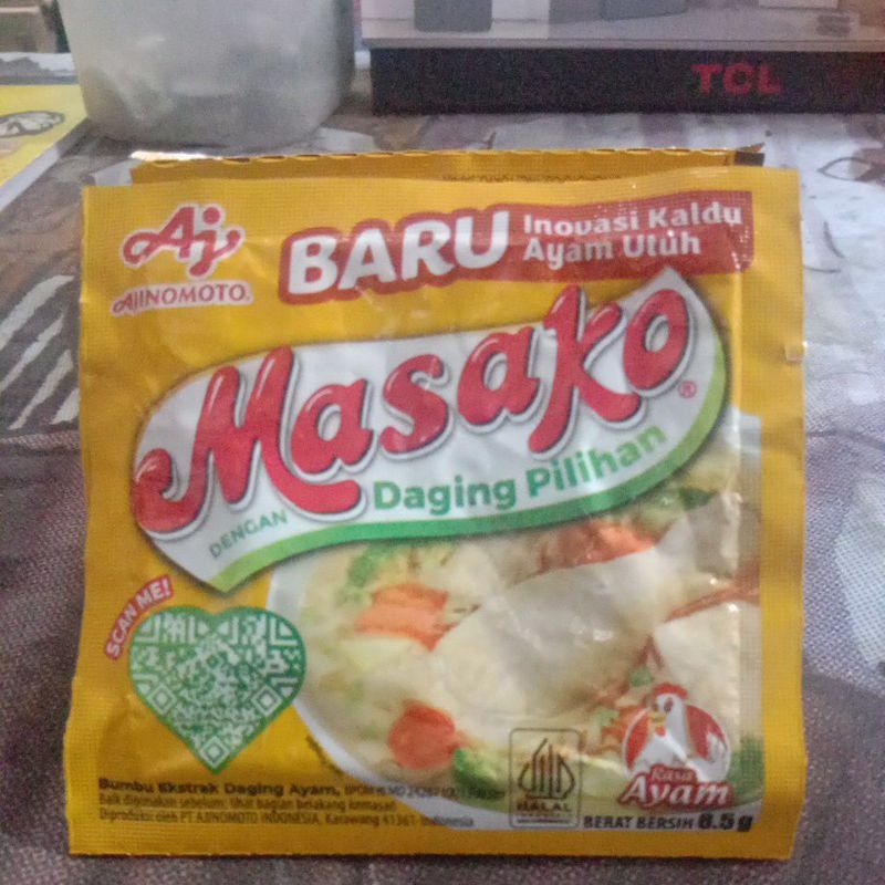 

Masako bumbu ekstrak daging ayam 1 Rcg isi 12 pcs