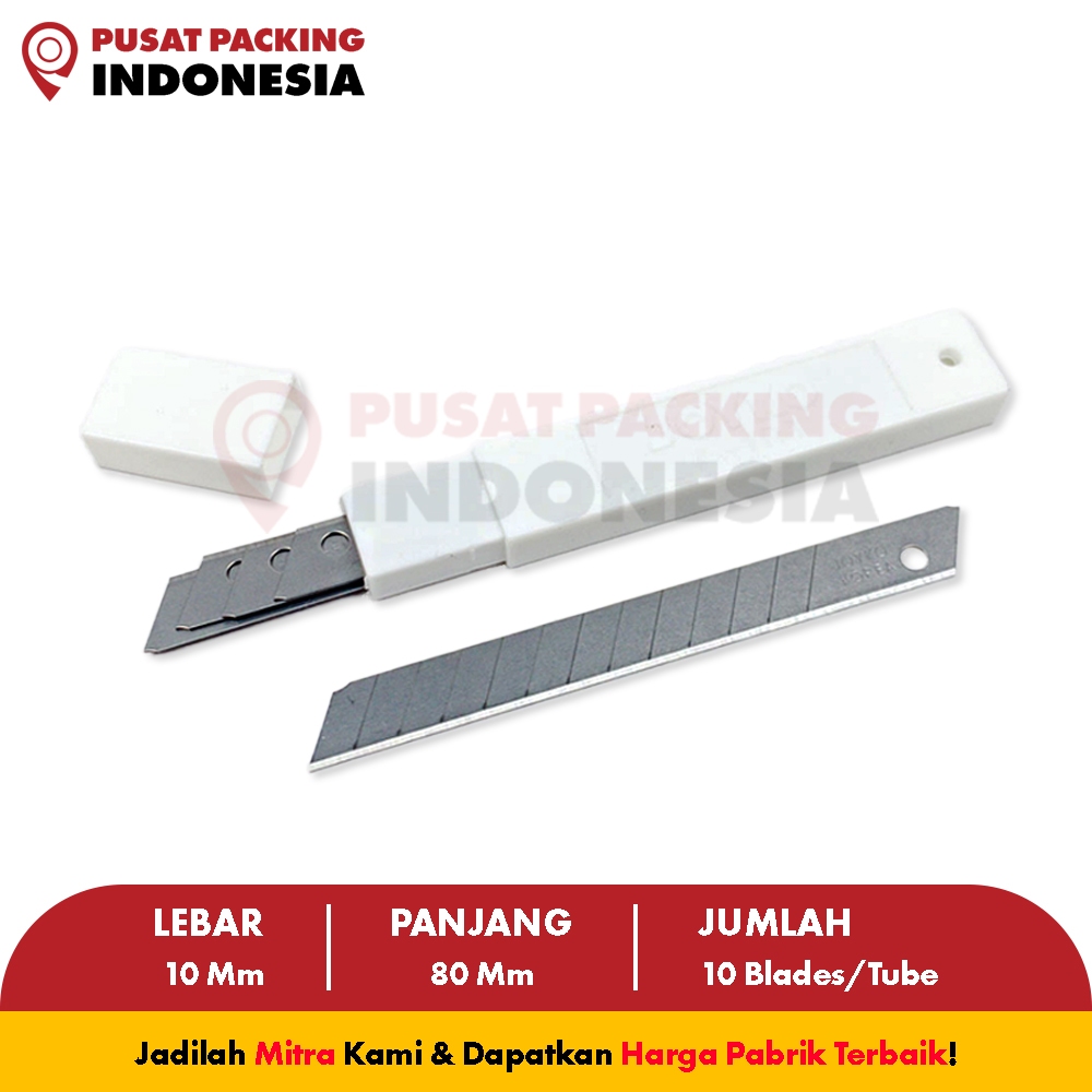 

Isi Pisau Cutter Kecil / Refill Cutter Kecil H-300 (1 Tube isi 10 Pcs) PUSAT PACKING INDONESIA