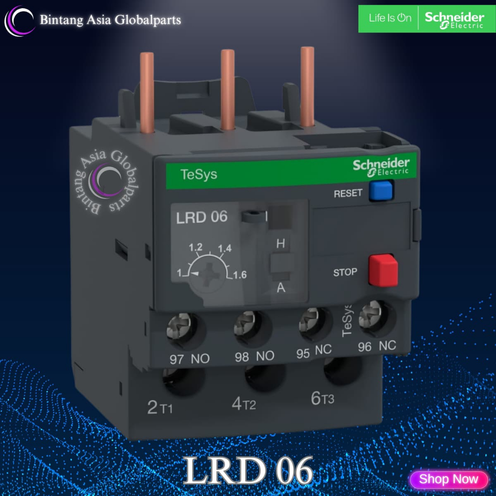 LRD06 Schneider Overload 1-1.6A Original / Thermal Overload Relay LRD06 / TOR LRD 06 Schneider