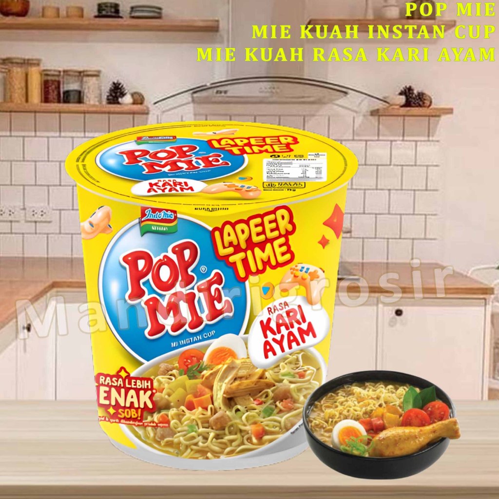 

Mie Kuah Instan Cup * Pop Mie * Mie Kuah Rasa Kari Ayam * 75gr