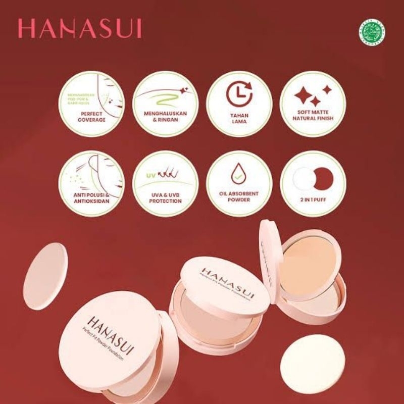 Hanasui Perfect Fit Powder Foundation/Bedak Padat Hanasui