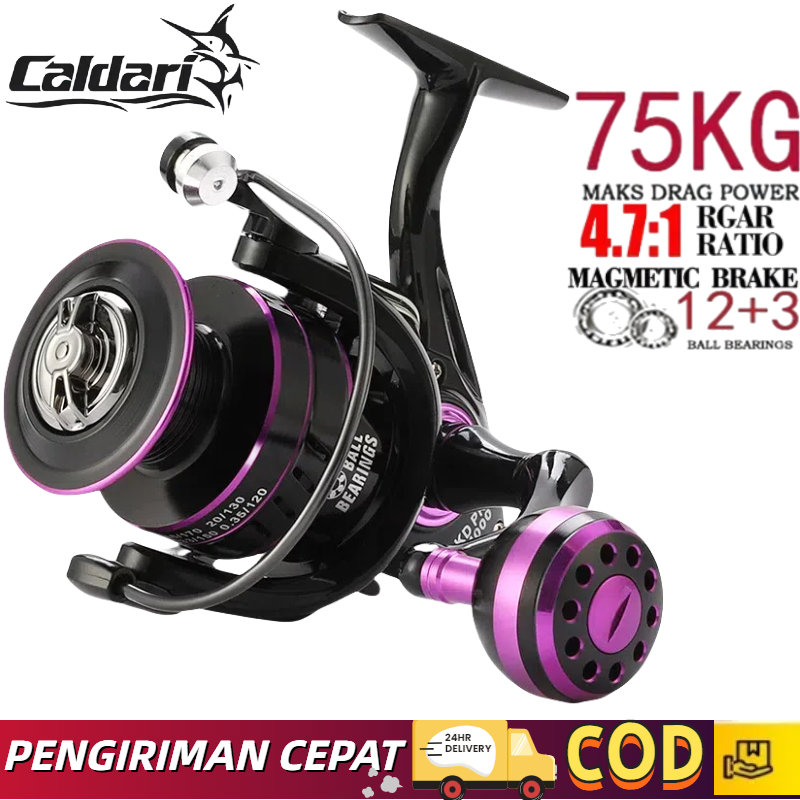 FISHING REEL SPINNING 30KG - KD1000-7000 SERIES, ANTI KARAT AIR LAUT