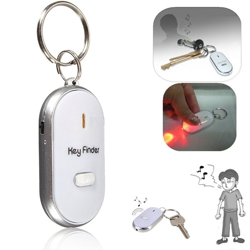 Gantungan Kunci Siul Anti Hilang Lupa Kunci Motor Mobil Rumah Key Finder Whistle Keychain Senter LED Alarm Lokasi Barang Sensor Suara Tepuk