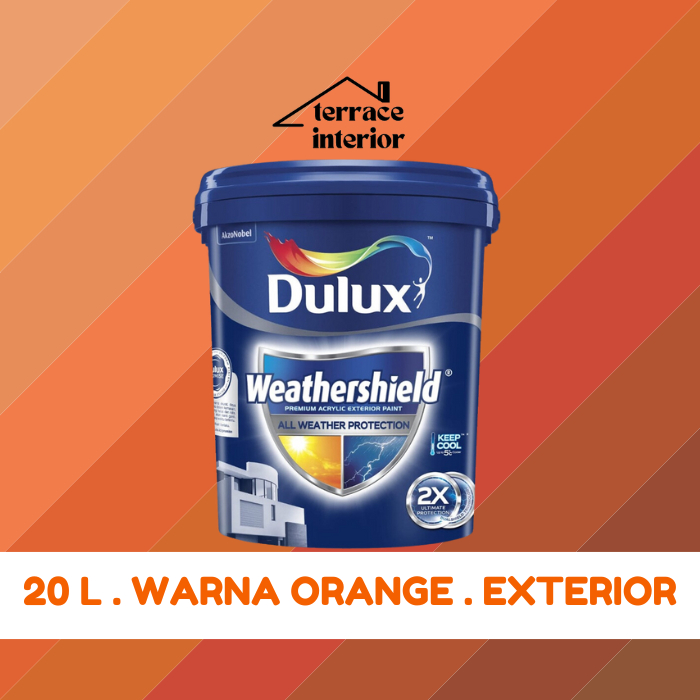 Cat Tembok Dulux Weathershield Exterior 20 L Orange Semi Gloss