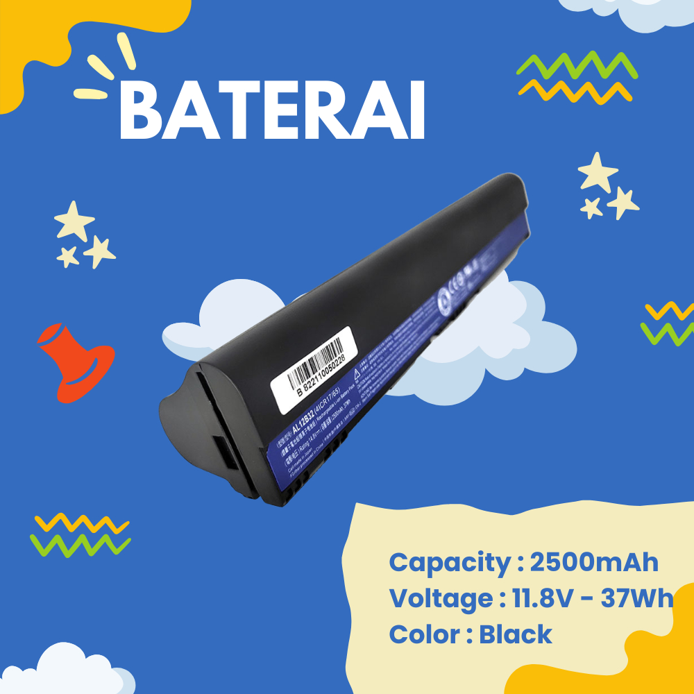 High Quality Baterai Acer V5-171 V5-121 V5-131 Fat - GARANSI