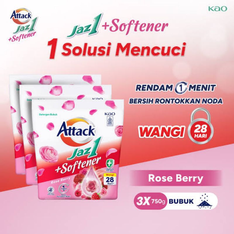 ATTACK JAZZ1 + SOFTENER 750 GR // DETERGENT// SABUN CUCI BAJU