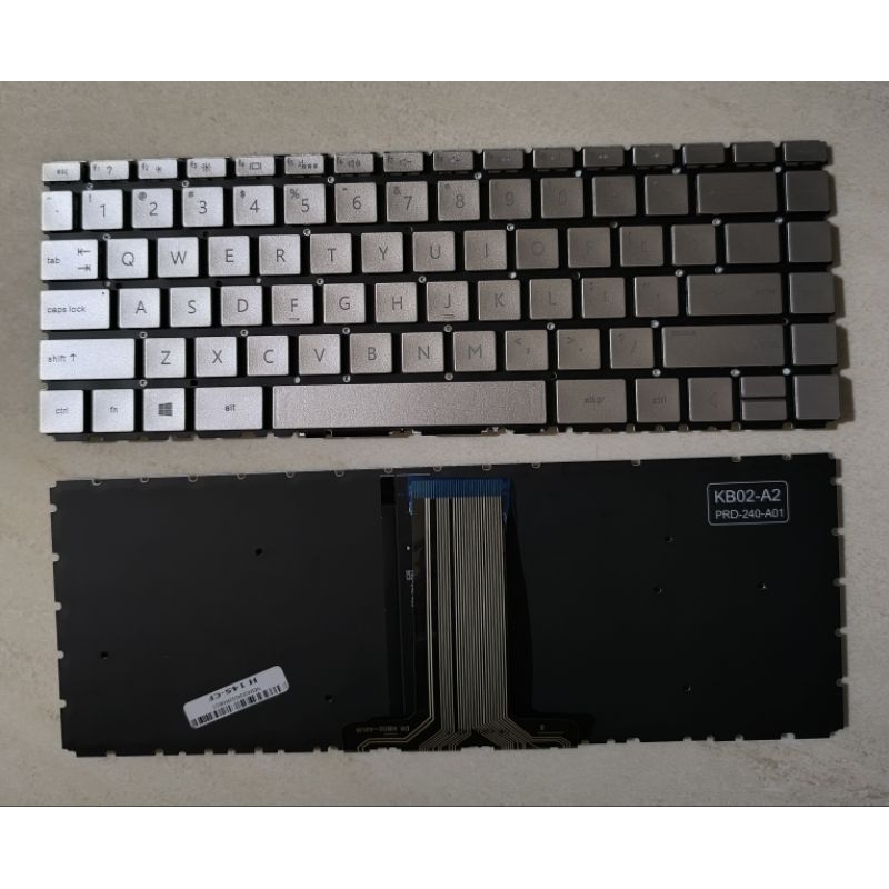 Keyboard HP 14-BW 14BW 14S-CF 14-CF 14CF Silver Backlite