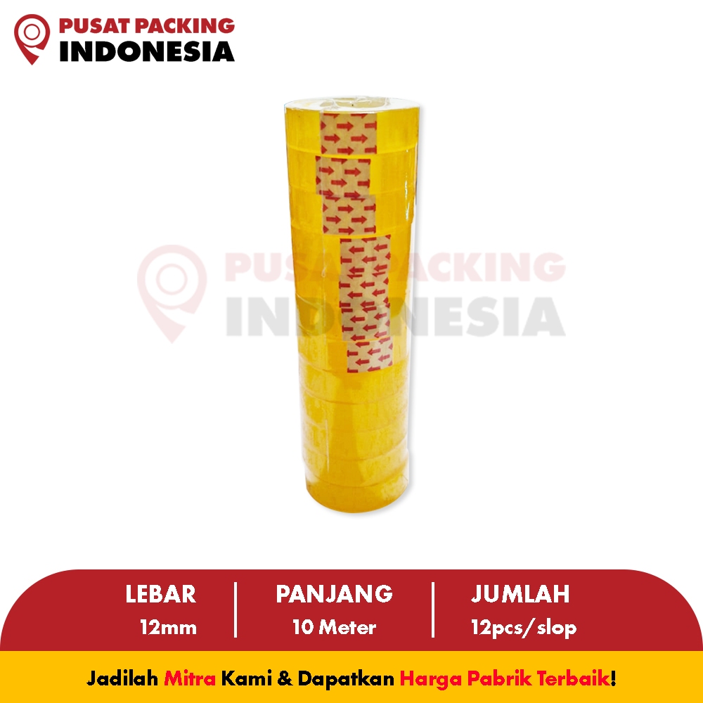 

Stationery Tape Pita Perekat Selotip 12 Mm x 10 Meter Isi 12 Pcs PUSAT PACKING INDONESIA