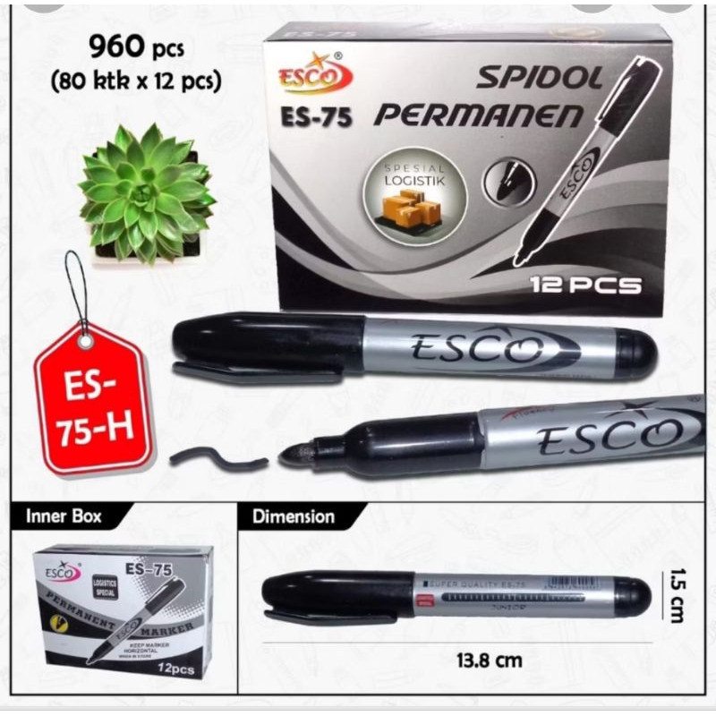 

spidol permanen esco /marker pen