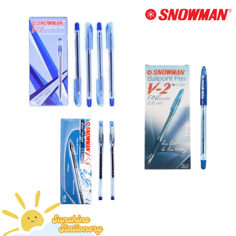

[PCS] SNOWMAN Pen Pulpen Biru V1 / V2 / V3 / V5 / V6 / V7