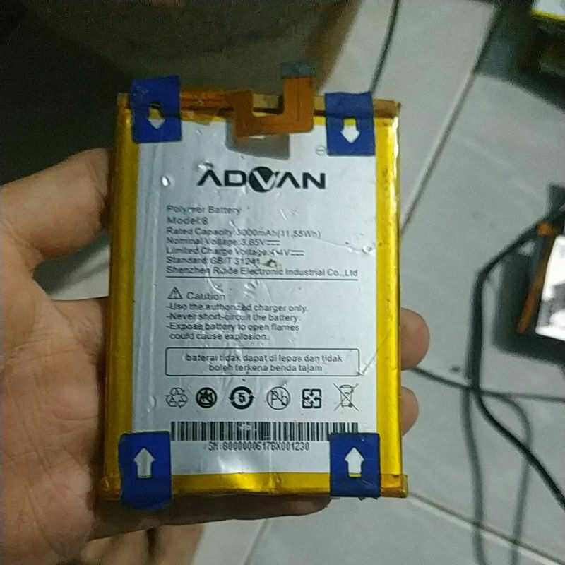 BATERAI BEKAS ADVAN A8 MODEL=8