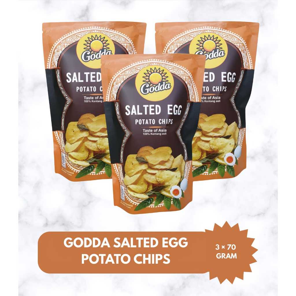 

Keripik Kentang Godda Salted Egg/ Telur Asin Bundle (3 x 70 gr)